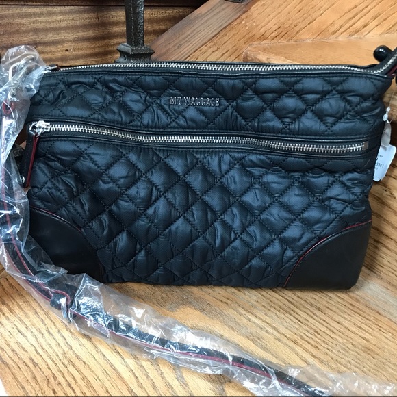 MZ Wallace Handbags - MZ Wallace Crosby Nylon shoulder bag black